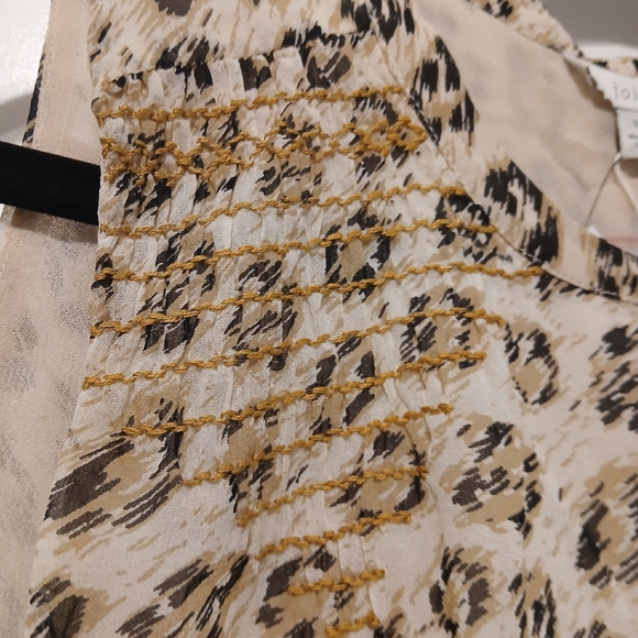 NWT Joie Leopard Print Silk Tank Corie Blouse Cappuccino Layering Size Medium - Picture 9 of 12